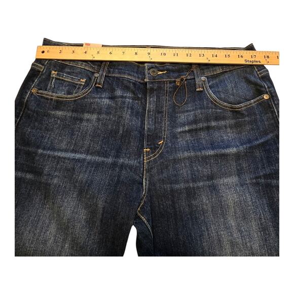Levis 515 Bootcut Jeans Womens Size 14M Blue Mid Rise Dark Wash Classic Casual - Picture 11 of 14